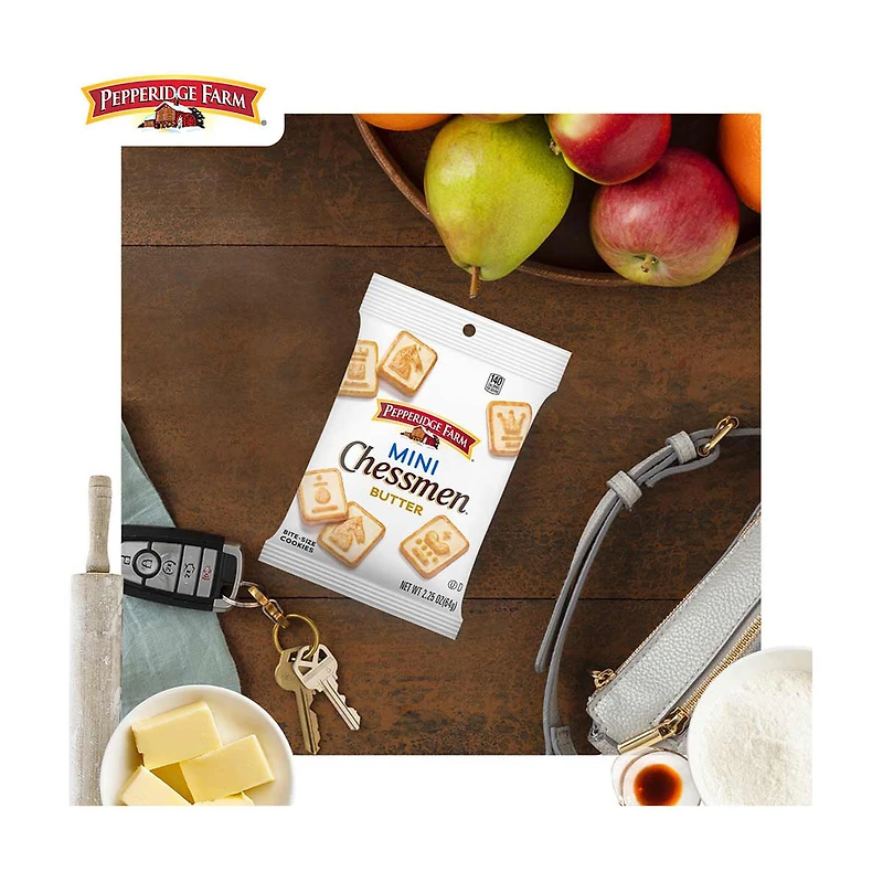 Pepperidge Farm Chessmen Minis Butter Cookies, Snack Pack, 2.25 Oz