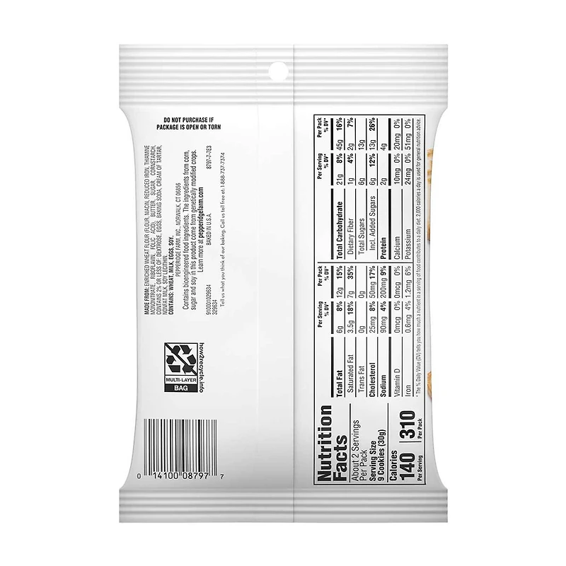 Pepperidge Farm Chessmen Minis Butter Cookies, Snack Pack, 2.25 Oz