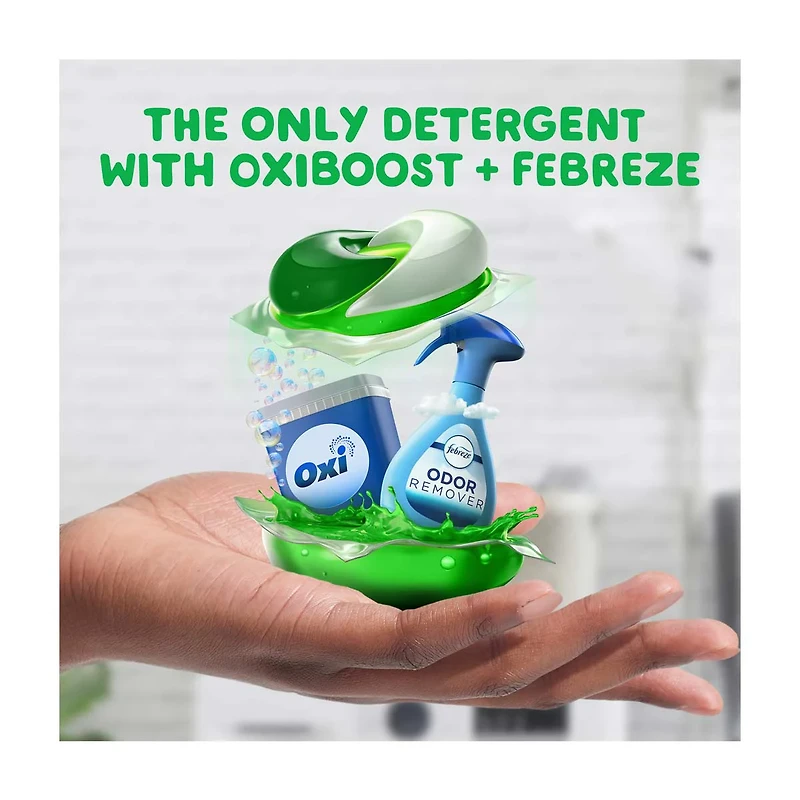 Gain Flings Laundry Detergent Pacs, 24 Count, Original Scent, 3 in 1 HE Detergent Pacs with Oxi Boost and Febreeze