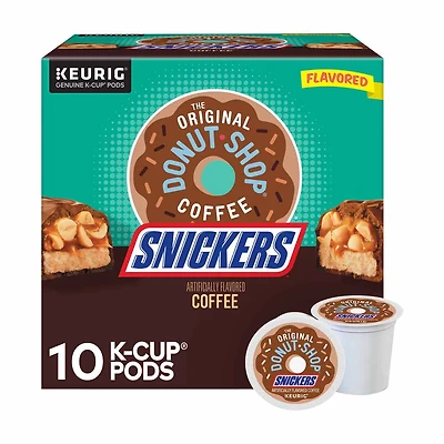 The Original Donut Shop Snickers Flavored Coffee, K-Cup Pods, 10 ct
