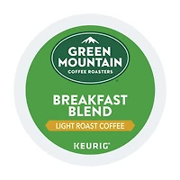Green Mountain Coffee Roasters Breakfast Blend K-Cup Pods, Light Roast, 10 ct