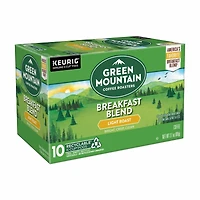 Green Mountain Coffee Roasters Breakfast Blend K-Cup Pods, Light Roast, 10 ct
