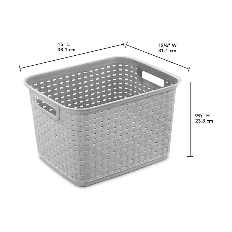 Sterilite Tall Weave Basket