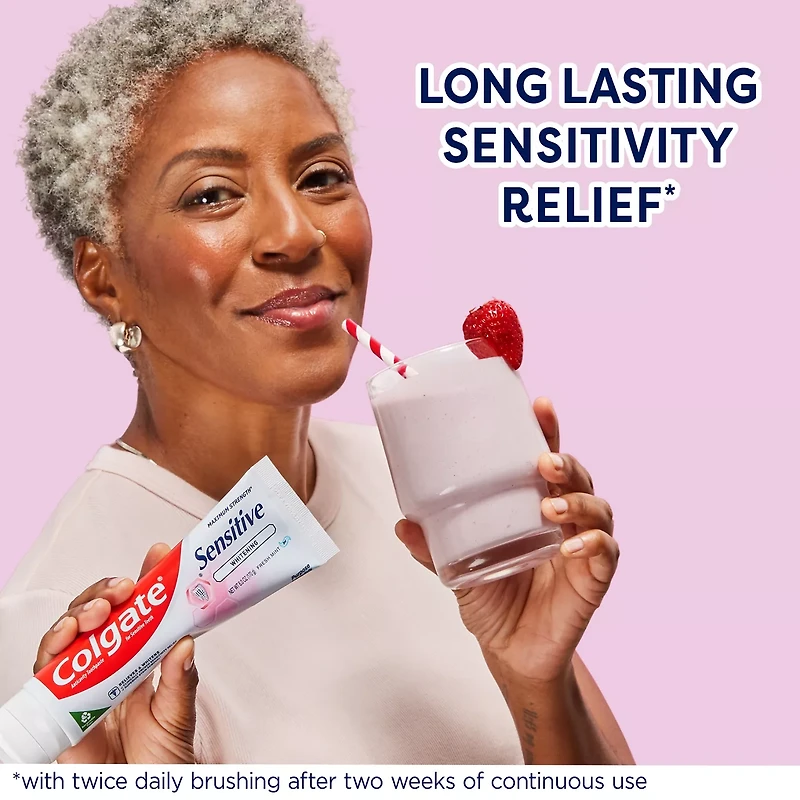 Colgate Sensitive Whitening Toothpaste Gel for Sensitive Teeth, Spearmint, 1 Pac