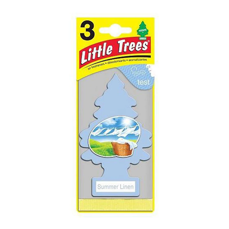 Little Trees Car Air Freshener, Summer Linen, 3 ct