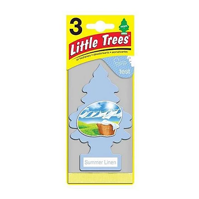 Little Trees Car Air Freshener, Summer Linen, 3 ct