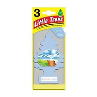 Little Trees Car Air Freshener, Summer Linen, 3 ct