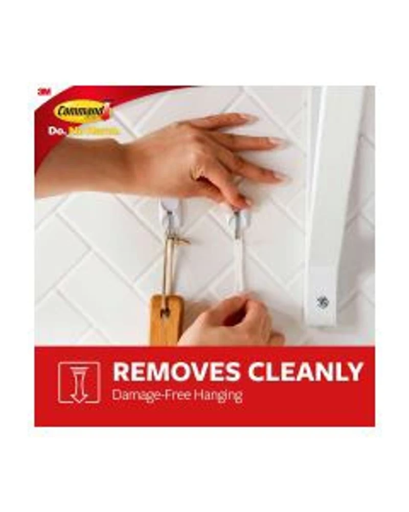 Command Small Wire Hooks, 3 Hooks, 4 Strips