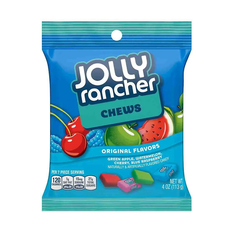 Jolly Rancher Fruit Chews Assorted Candy Peg Bag, 4 oz.
