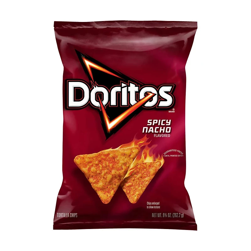 Doritos Spicy Nacho Flavored Tortilla Chips, 9.25 oz