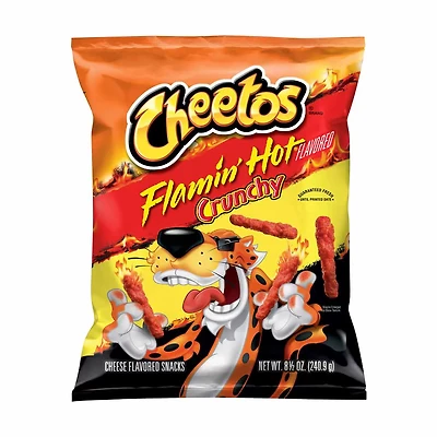 Cheetos Flamin' Hot Crunchy Cheese Flavored Snacks 8.5 Oz Bag