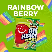 Airheads Xtremes Sweet and Sour Candy Bites, Chewy Candy Bag, Rainbow Berry Artificially Flavored, 2.8 Ounces