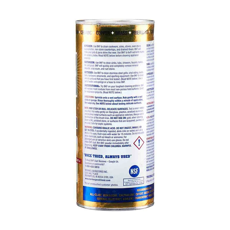 Bar Keepers Friend Powder Cleanser, 17 oz