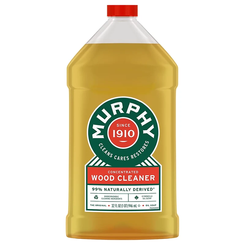 Murphy Oil Soap Concentrated Formula, Wood Cleaner, Citronella Oil Scent, 32 fl oz Bottle