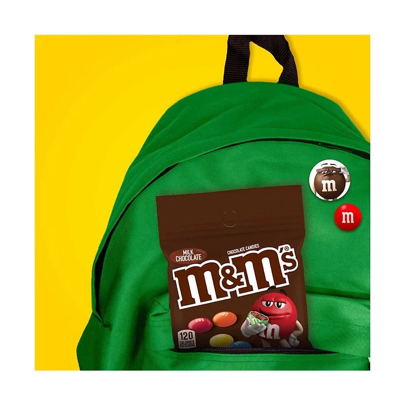 M&M'S Milk Chocolate Candy Peg Bag, 2.55 oz