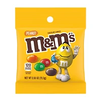 M&M'S Peanut Milk Chocolate Candy, 2.55 oz Bag