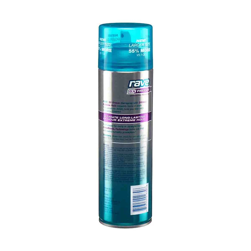 Rave 5x Freeze Hairspray, Unscented, 11 oz.