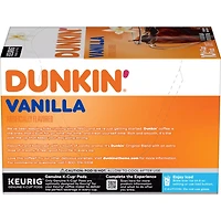 Dunkin’ French Vanilla Artificially Flavored Coffee, Keurig K-Cup Pods, 10 Count Box
