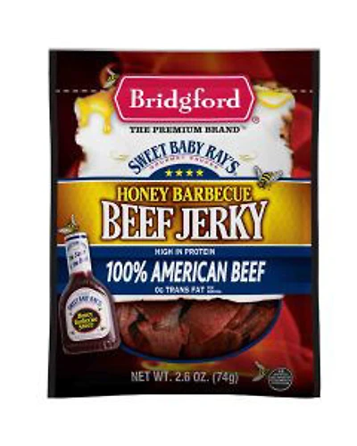 Bridgford Sweet Baby Ray's Honey Barbecue Beef Jerky, 2.6 oz.
