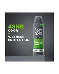 Dove Men +Care Extra Fresh Antiperspirant Deodorant Dry Spray, 3.8 oz