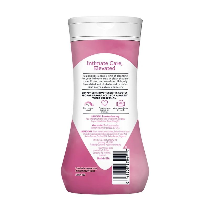 Summer’s Eve Simply Sensitive Daily Gentle Feminine Wash, 9 fl oz.
