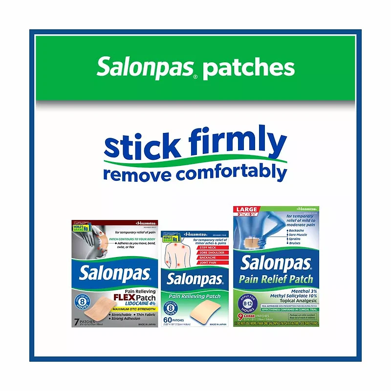 Salonpas Pain Relieving Patch, Large, 6 ct