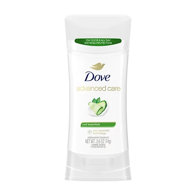 Dove Advanced Care Antiperspirant Deodorant Stick, Cool Essentials, 2.6 oz