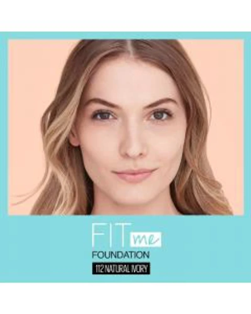 Maybelline Fit Me Matte + Poreless Liquid Foundation Makeup, Natural Ivory