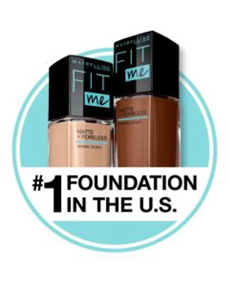 Maybelline Fit Me Matte + Poreless Liquid Foundation Makeup, Natural Ivory