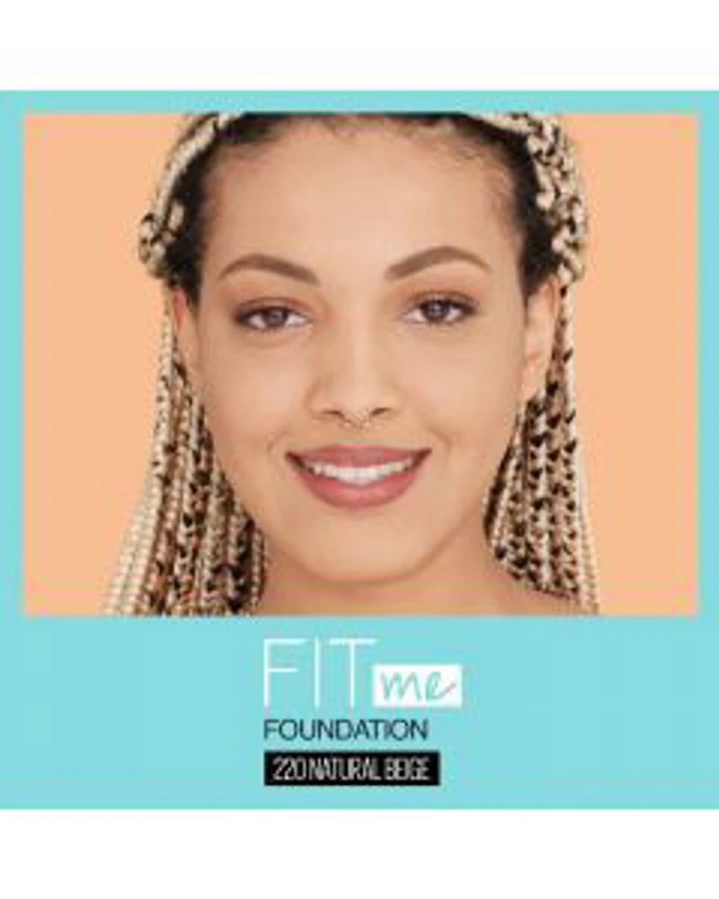 Maybelline Fit Me Matte + Poreless Liquid Foundation Makeup, Natural Beige