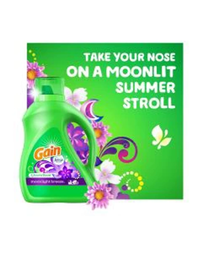 Gain Aroma Boost Liquid Laundry Detergent, Moonlight Breeze Scent, 46 fl oz