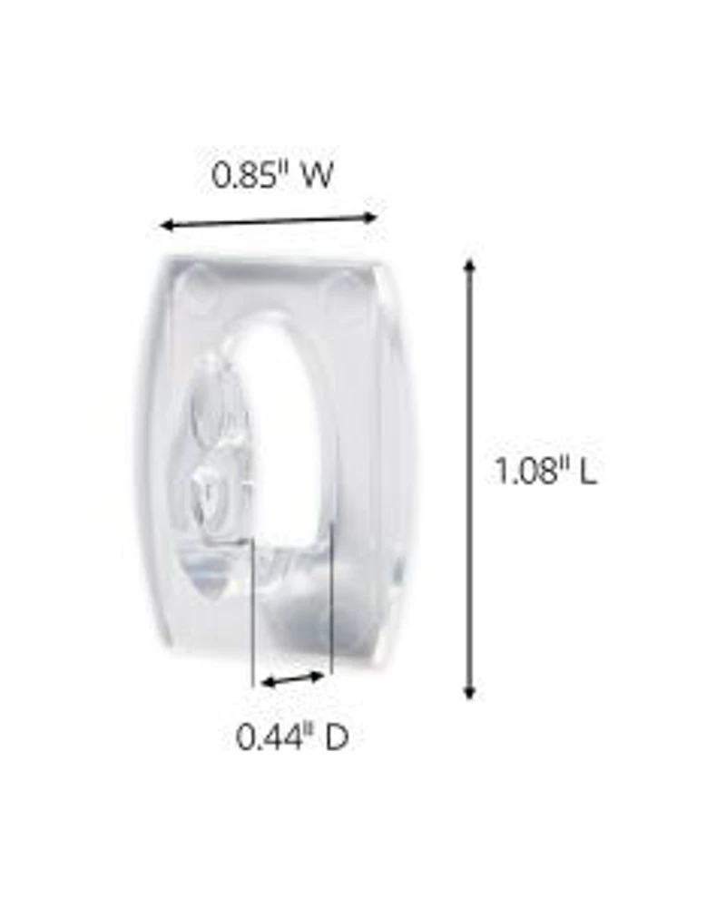 Command Clear Mini Hooks, 6 Hooks, 8 Strips/Pack.