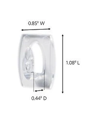 Command Clear Mini Hooks, 6 Hooks, 8 Strips/Pack.