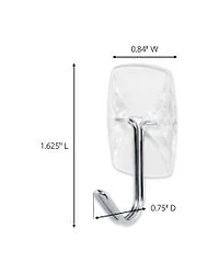 Command Small Clear Utensil Hooks with Clear Strips, 3 Hooks, 4 Strips/Pack