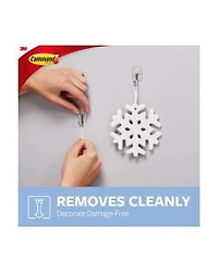 Command Small Clear Utensil Hooks with Clear Strips, 3 Hooks, 4 Strips/Pack