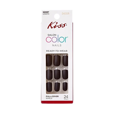 KISS Salon Color Ready-To-Wear Full Cover Nails - 24 Pieces