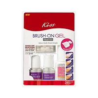 Kiss Brush-On Gel Nail Kit, 24 Count