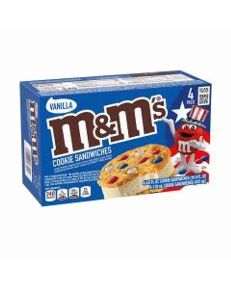 M&M'S Vanilla Ice Cream Sandwiches, 4 ct