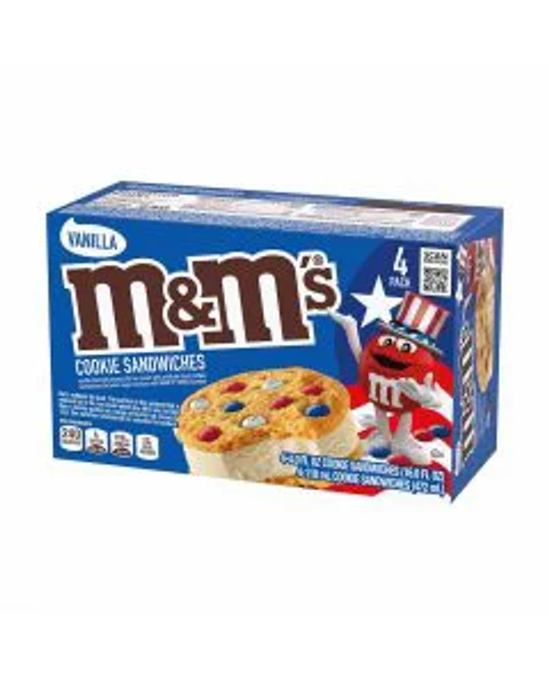 M&M'S Vanilla Ice Cream Sandwiches, 4 ct