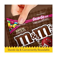 M&M'S Milk Chocolate Candy Grab & Go Size Bag, 5.5 oz