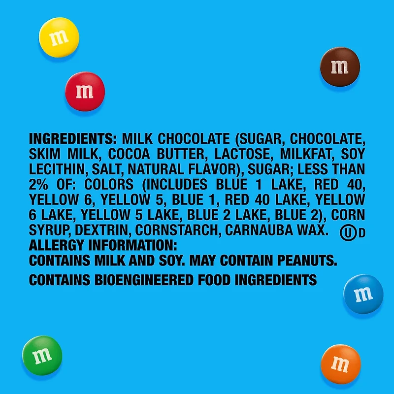 M&M'S Milk Chocolate Candy, Grab N Go, 5 oz Resealable Bag