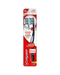 Colgate 360° Advanced Optic White Toothbrush, Soft, 2 ct