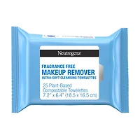 Neutrogena Fragrance-Free Cleansing Makeup Remover Face Wipes, 25 ct