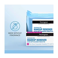 Neutrogena Fragrance-Free Cleansing Makeup Remover Face Wipes, 25 ct