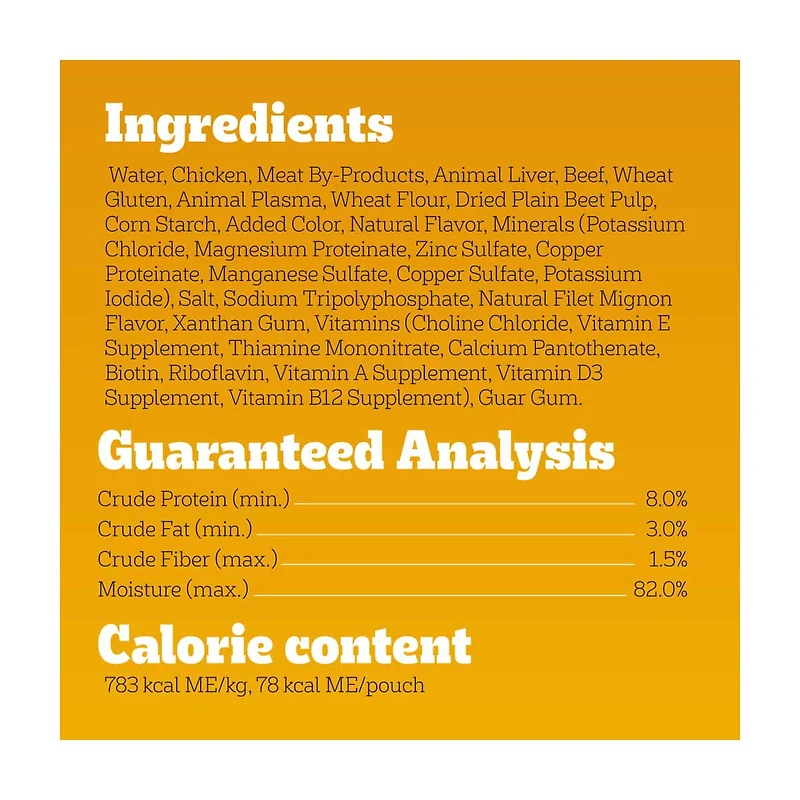 Pedigree Choice Cuts In Gravy Filet Mignon Flavor Adult Soft Wet Dog Food Pouch,
