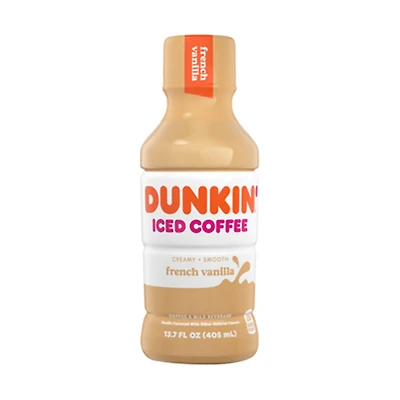 Dunkin' French Vanilla Iced Coffee, 13.7 fl oz