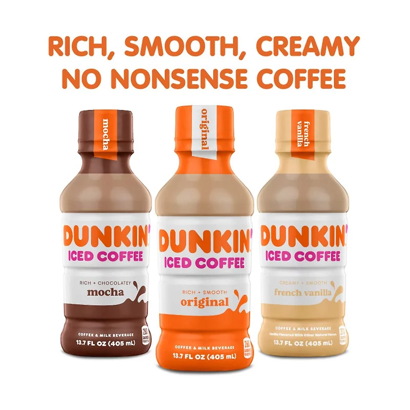 Dunkin' French Vanilla Iced Coffee, 13.7 fl oz