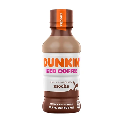 Dunkin' Mocha Iced Coffee Bottle, 13.7 fl oz