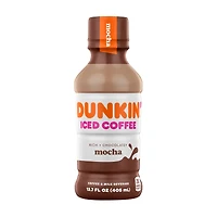 Dunkin' Mocha Iced Coffee Bottle, 13.7 fl oz