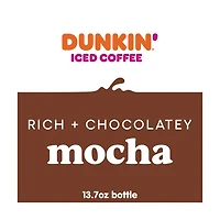 Dunkin' Mocha Iced Coffee Bottle, 13.7 fl oz
